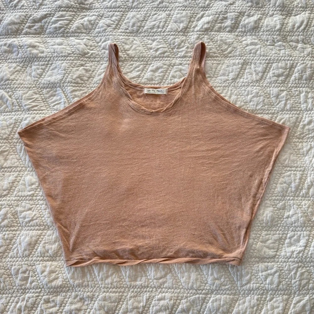 Free People/We the Free Coral, Sleeveless “Pearl Tank” - Picture 4 of 9